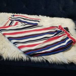 Ashley Stewart Crop Stripe Plus Size:14/16 Pants